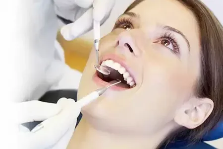 Patient receiving dental care